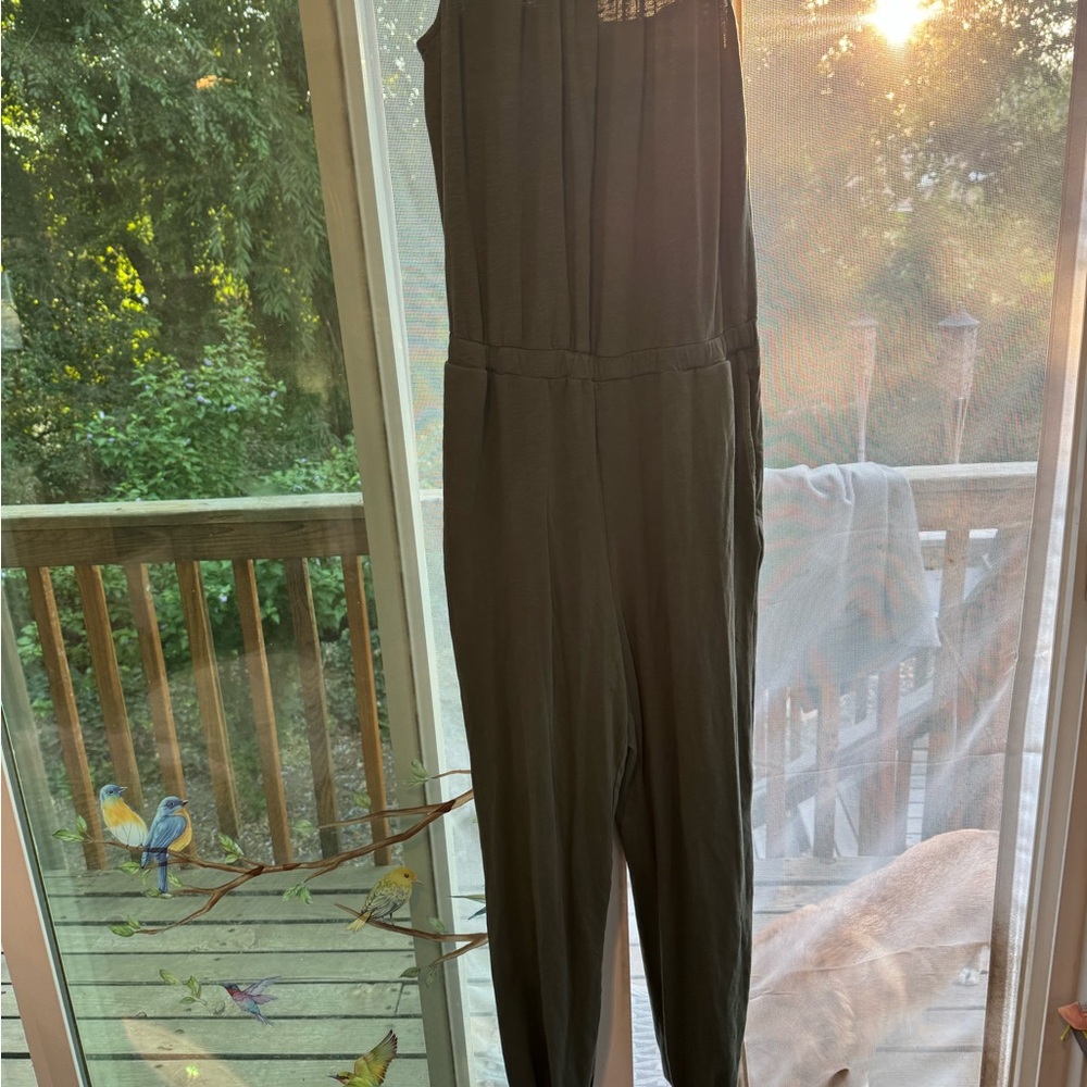 Sundry Olive Green Jumpsuit